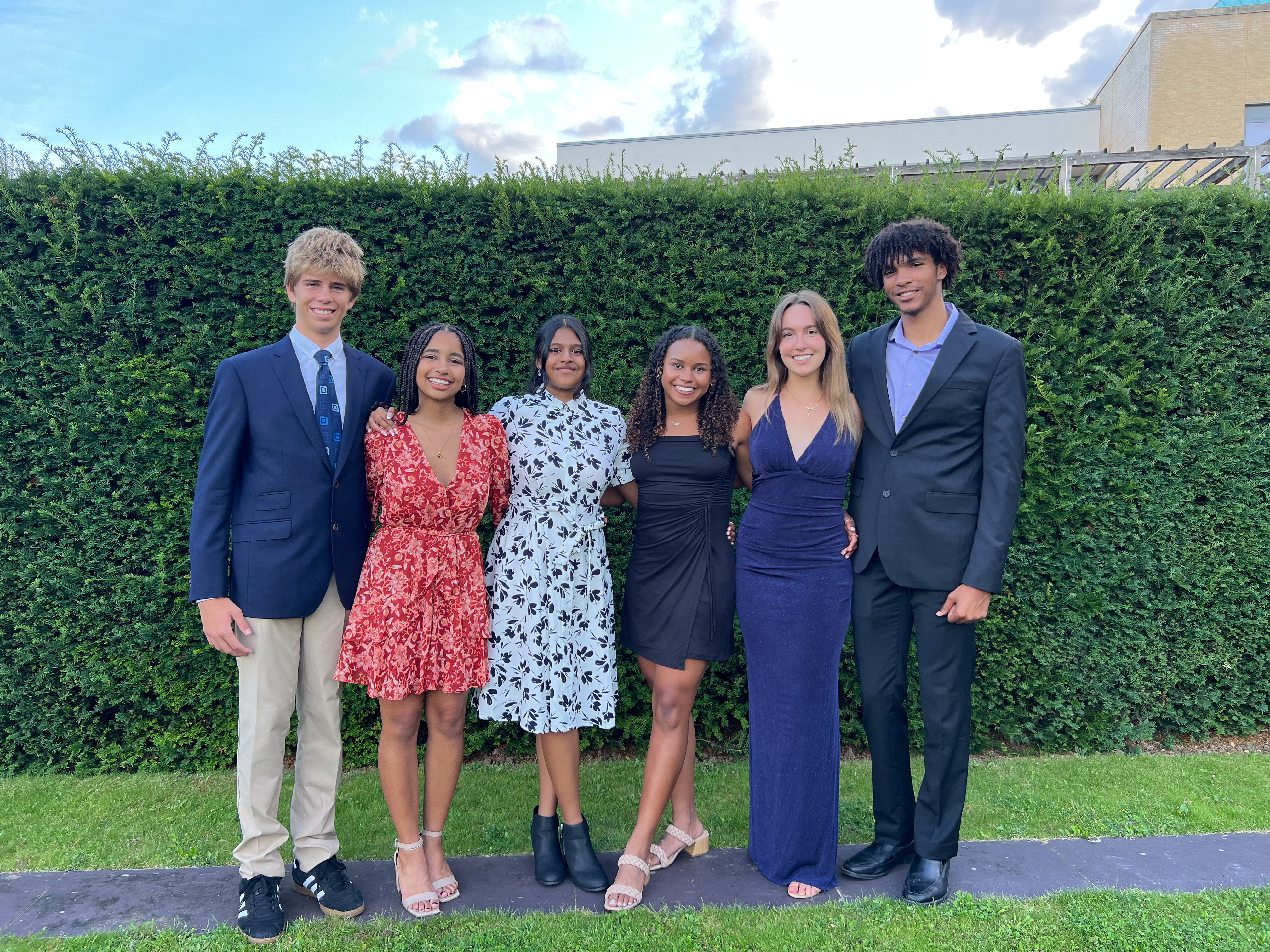 students in formal wear