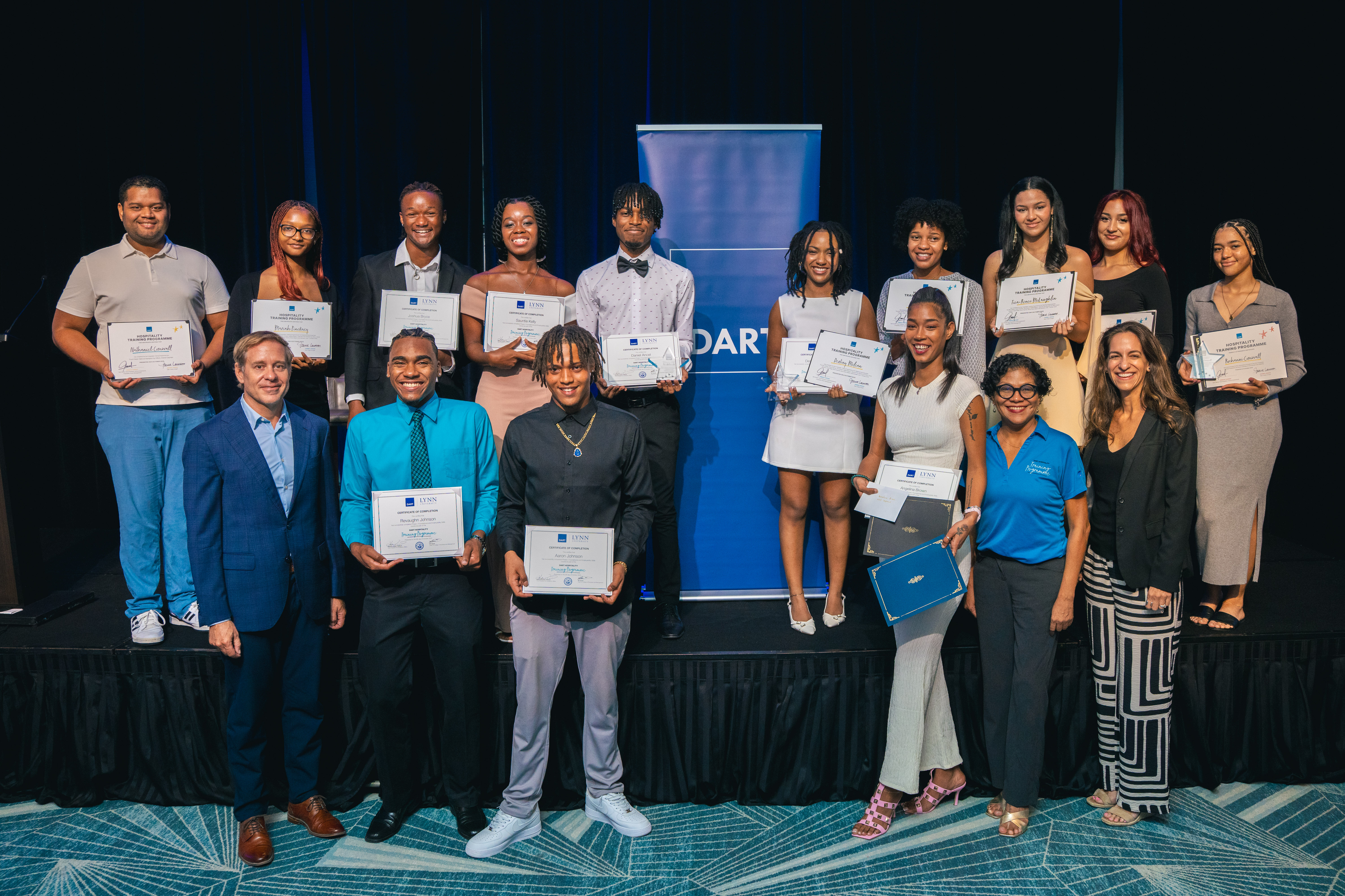 Sixteen young Caymanians graduate Dart Hospitality Training Programme