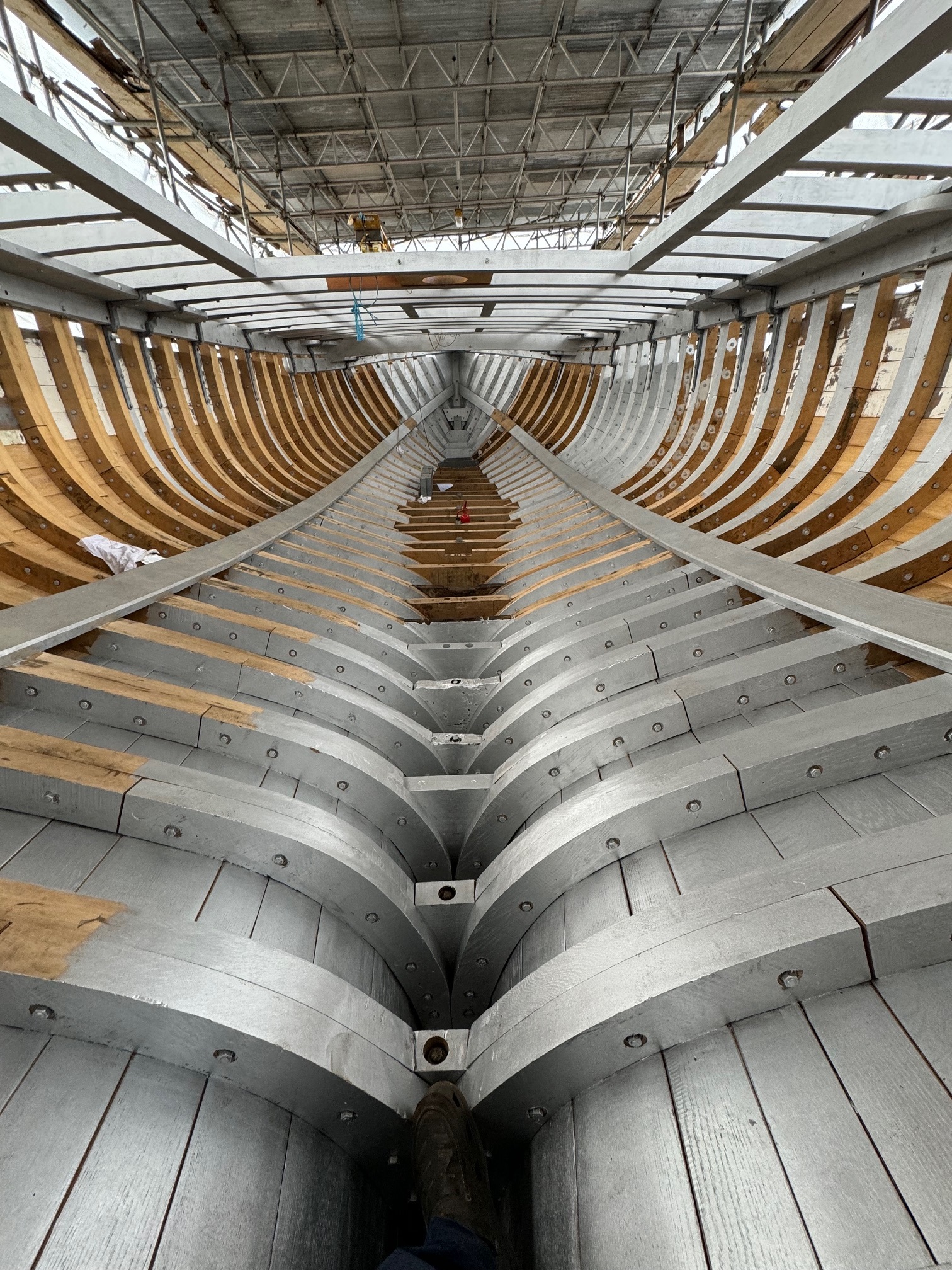 Inside the hull of the S.V. Fair Weather